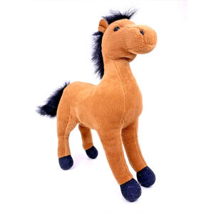 Its All Greek To Me Stuffed Horse Pony Brown and Black 11"